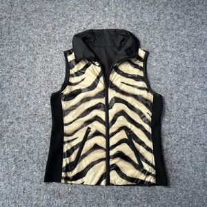 Lauren Ralph Lauren Zebra Print Vest  Reversible - Black and Tan
